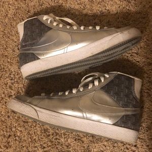 Nike Shoes - Silver Nike high tops Nike Shoes - Silver Nike high tops